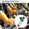 Fuel injector for toyota paseo base 1.5 1996-1998 with green and silver body and black rubber seals