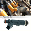 Fuel injector for toyota prius 1.5l 2001-2009 dark gray plastic with red o-ring and metallic fittings