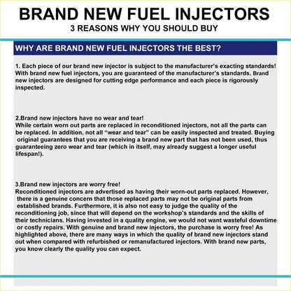 Brand new black and blue fuel injectors for toyota prius and echo 1.5l 2000-2009 shown in clean promo layout