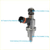 Silver metallic fuel injector with black and orange connector for Toyota RAV4 Caldina 1AZ FSE 2AZ FXE 2.0L 2.4L