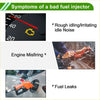 Orange fuel pump nozzle with black handle and metallic connector for fuel injector toyota tacoma 3.5l 2015-2018