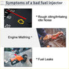 Orange fuel pump nozzle with black handle and metallic connector for fuel injector toyota tacoma sr5 2.4 1998-2000