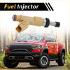 Tan plastic and metal fuel injector nozzle with 12 holes and black rubber seals for Toyota Tundra 2002-2014