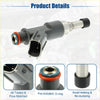 Gray and black fuel injector nozzle with pre-installed o-ring and orange seal ring for toyota tacoma 2.7l 2005-2014