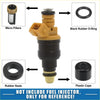 Yellow and black fuel injector assembly with micro filters rubber o rings and seals for toyota tacoma 1995-2000