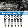Black rubber fuel injector o ring seals with transparent caps and brass fittings for toyota 4runner micro filters kit