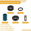 Black and teal plastic seal spacers o-rings pintle caps and filter baskets for toyota 3vze 3 0l fuel injector seals