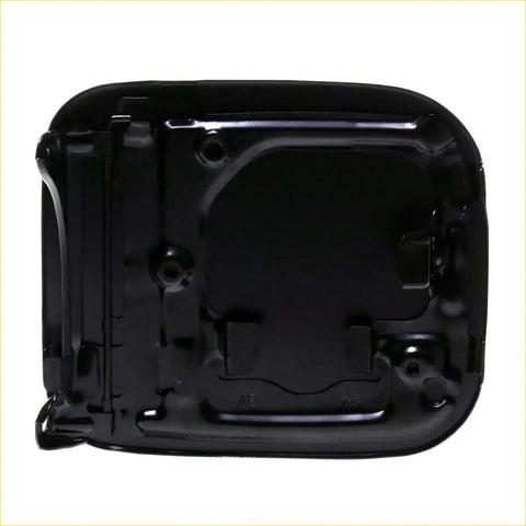 Black plastic fuel lid cover hinge with molded contours and mounting holes for toyota hilux 2004-2015 back side
