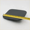 Black rectangular matte fuel lid cover hinge with rounded corners for Toyota Hilux 2004-2015 with measuring tape
