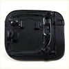 Backside of black plastic fuel lid cover lock hinge with molded hinges for Toyota Hilux 2004-2016