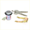 Chrome finished fuel lid gas lock ignition cylinder with matching keys and metal clips for datsun nissan 620 1972 1979