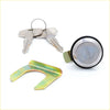 Chrome finished cylindrical fuel lid gas lock with black rubber trim and keys for nissan sunny 120y 130y 140y 150y