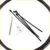 Black coiled fuel line for dodge ram pickup 1993–2004 with silver barrel adjuster metal hose clamps and zip ties