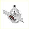 Silver metallic fuel pressure regulator with red rubber seal and threaded fittings for ford ranger 1999 to 2001