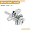 Silver metallic fuel pressure regulator for toyota avanza sparky 2000-2003 with adjustable range 20 to 70 psi