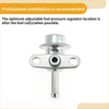 Silver metallic adjustable fuel pressure regulator with flange mount and threaded pipe for toyota avanza sparky 2000-2003