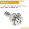 Silver metallic fuel pressure regulator with threaded shaft and hex nut for toyota hilux 1986-1989