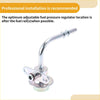 Adjustable fuel pressure regulator for Toyota RAV4 2001-2005 with polished chrome finish and curved metal tube design