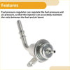 Silver metallic fuel pressure regulator with curved inlet pipe and threaded outlet port for toyota tundra 2000-2023
