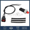 Black and red automotive fuel pressure sensor with wiring harness for 6.7L ford super duty 2012-2016 back view