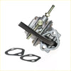 Silver metallic carburetor with black rubber handle and two gaskets for fuel pump assembly 1.8l nissan datsun 720 1980-1986