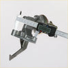 Gray metallic fuel pump assembly for mitsubishi chariot space wagon 1983-1991 being measured with digital caliper