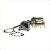 Gray metallic fuel pump assembly with brass fittings and black rubber gaskets for mitsubishi chariot space wagon 1983-1991