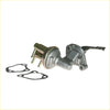 Gray metallic fuel pressure regulator with brass fittings and black gaskets for mitsubishi chariot space wagon fuel pump assembly