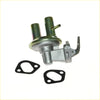 Silver metallic fuel pump assembly with two cylindrical ports and lever arm for Nissan Presea 1.5L 1990-1995