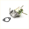 Silver metallic fuel pump for Daihatsu Charmant 1979 with brass cylindrical body and two metal tubes visible