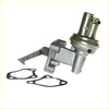 Silver metallic fuel pump assembly with gaskets for mitsubishi galant sigma eterna sapporo 1983-1989 shown from back side