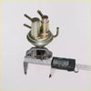 Metallic fuel pump for mitsubishi triton l200 1986-1996 with chrome parts and silver base measured by digital caliper