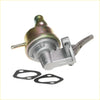 Silver and brass mechanical fuel pump with lever handle and two black rubber gaskets for nissan ad wingroad 1982-1990