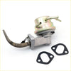 Silver mechanical fuel pump with curved lever and brass top for Nissan Datsun 720 Ute D21 engines 1980-1986 with gaskets