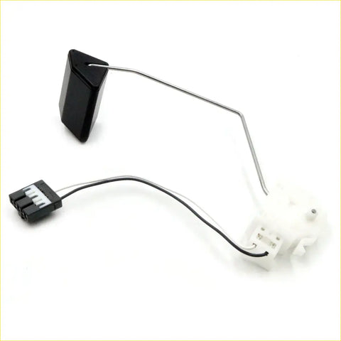 Black plastic fuel sender unit with metallic sensor arm and wiring harness for toyota hilux sr5 2005-2015 back side view