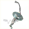 Silver metallic fuel sender unit with fuel pump and gray electrical connector for Nissan Patrol GU Y61 4.8 back side view