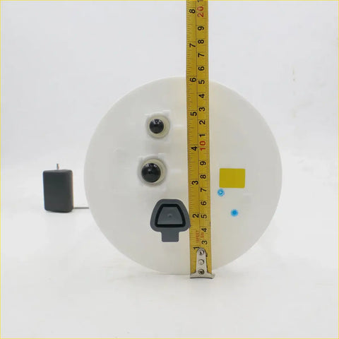 White plastic fuel suction pump tank for toyota hilux 2005-2015 with black ports gray handle and yellow measurement markings