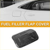 Black carbon fiber textured fuel filler flap cover for toyota prado 2024-2025 adhesive type back side view