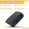 Fuel tank door cap for toyota prado 2024-2025 with black carbon fiber textured adhesive fuel tank protector cap