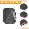 Black carbon fiber textured car floor mat with red trim edges for fuel tank door cap toyota prius 2024 2025