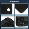 Black plastic fuel tank door cover with hexagonal mounting hole and molded edges for 2000-2002 toyota tundra