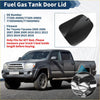 Black plastic fuel tank door lid for toyota tacoma 2005-2016 shown from the back side for gas filler use