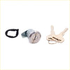 Silver cylindrical fuel tank filler lock cylinder with keyway and metal plate for toyota hilux 2wd 4wd 1978 1983