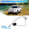 Fuel tank float gauge sending unit with white plastic and metal body black float arm and red black wires for toyota hilux vigo