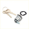 Silver fuel tank gas filler lock cylinder with keys and black rubber seal for toyota hilux 1978-1983 models
