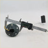 Black digital caliper measuring circular metal fuel tank gauge sending unit with wiring for toyota hilux 1979-1997