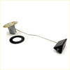 Black triangular fuel tank gauge sending unit with metallic rod and gold mounting plate for toyota hilux rn22-30 back side
