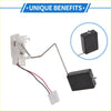 Fuel tank sending unit for toyota terios a/t 2005-2012 black rectangular with metallic arm and wiring connector back view