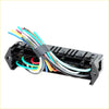 Black plastic wiring harness with multiple colored wires bundled for fuse block assembly on datsun nissan 720 80-89