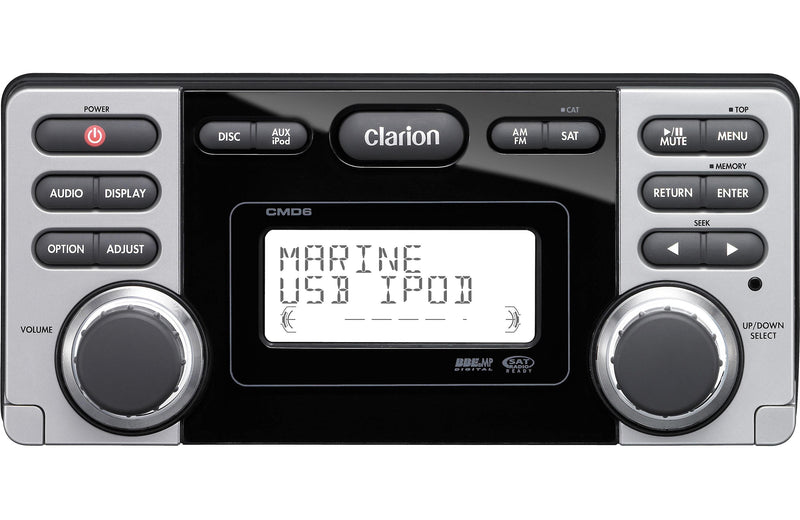 Clarion Audio Marine Cd/Usb/Mp3/Ipod Wired Rem CMD6